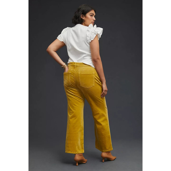 Anthropologie The Yaya Mid-Rise Crop Flare Corduroy Jeans $148 PLUS 16W - Picture 5 of 5